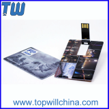 Free Full Color Printing Credit Card Twister Pen Drive 8GB